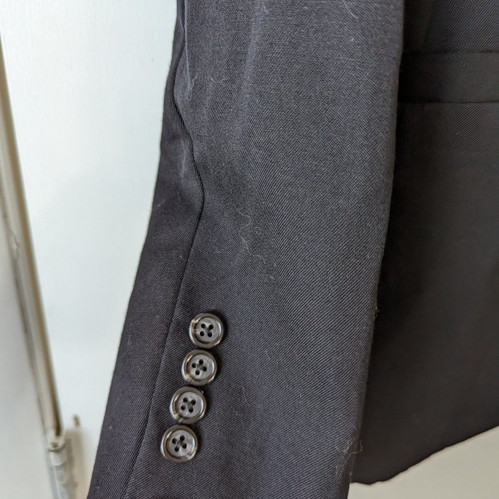 J. Crew Wool Black Blazer Suit Jacket Women's Size 2 - Picture 6 of 10